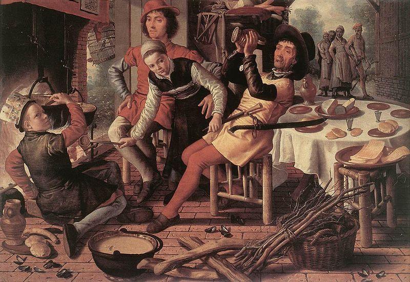 Pieter Aertsen Peasants by the Hearth China oil painting art